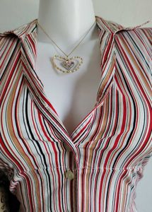 Striped Button-Up Shirt