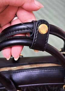 Miu-Miu Black Quilted Leather Ba