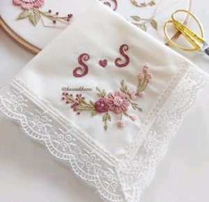 Hand Embroidered Name Hankercheif