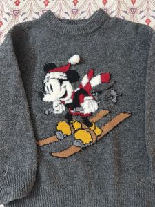 Mickey Mouse Skiing Sweater