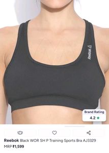 Reebok Black Sports Bra (M size)