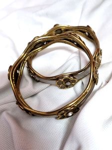 22. Golden-silver Bangles