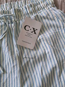 Striped Wide-Leg Lounge Pants