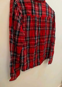 Classic Red Plaid Flannel Shirt