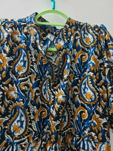 Boho Paisley Print Puff Sleeve Dress