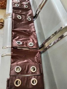 Elegant Brown Room Darkening Curtain pack of 3