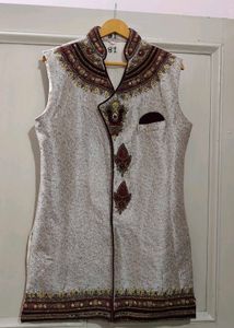 Marron Sherwani With Removebal Coti