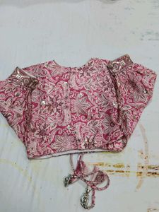 Pink Embroidered Palazzo Pants