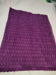 Luxurious Purple Lace Fabric with Sequins