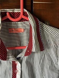 Striped Button-Up Shirt