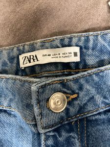 ZARA Stylish Blue Wide Leg Jeans