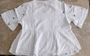 Embroidered White Tunic Top