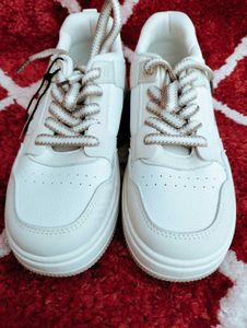 Women Stylish Chunky White Sneakers