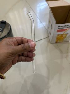 Glass Cup with Straw and Lid