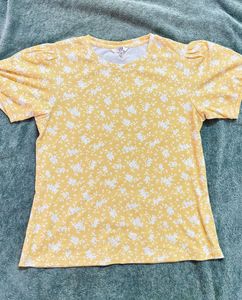AND Floral Puff Sleeve Top