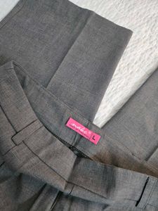 Classic Grey Wide-Leg Trousers waist 30~32