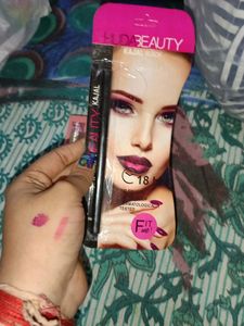 Kajal And Matte Pink Lipstick