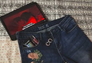 Embellished Denim Jeans