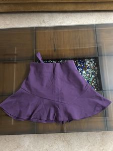 Purple Tie-Waist Skort