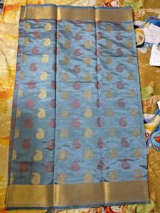 Elegant Blue Banarasi Silk Saree