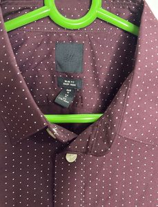 H&amp;M Maroon Slim Fit Formal Shirt