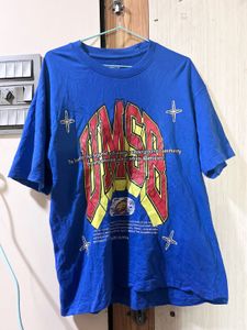 Oversized Blue Graphic T-Shirt