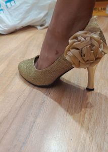 Golden High Heels