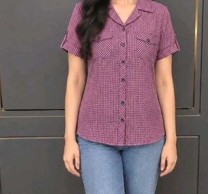 Chic Checked Short-Sleeve shirt