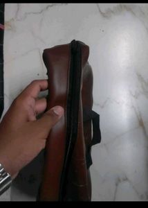 Classic Brown Faux Leather Handbag