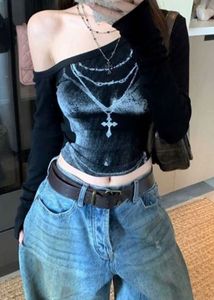 off shoulder y2k top