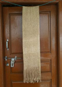 Golden  party wear Fringed Dupatta
