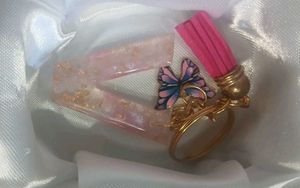 Resin Letter C Keychain with Seashells