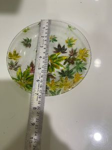 Floral Glass Bowl &amp; Plate Set