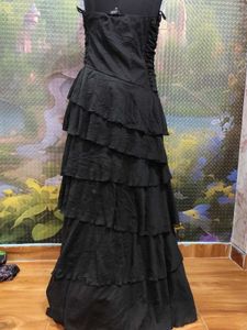 Black Tiered Gothic Sleeveless dress