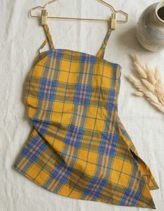 ✨ Sun-Drenched Plaid Asymmetric Cami✨
