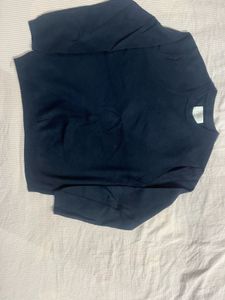Zara Classic Navy Long Sleeve Top