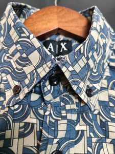Patterned Long Sleeve Casual Shirt Size -M