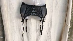 8249. Black garter belt