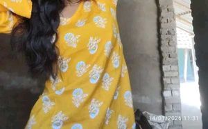 Mustard Yellow Printed Women Short Kurti