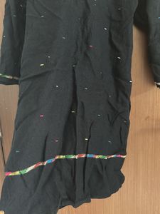 KASHMIRI Beautiful Black Full Sleeves Kurti Women