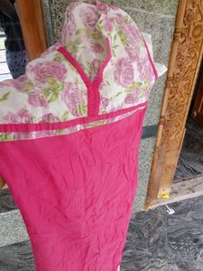 Pink Cotton Kurtha