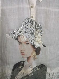 Vintage Lace &amp; Portrait Blouse