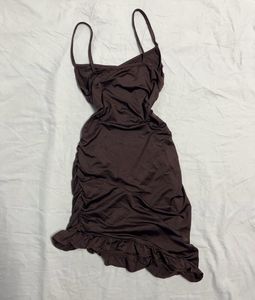 brown mini dress