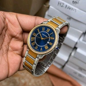 Cartier Ronde Louis watch in Silver &amp; yellow gold