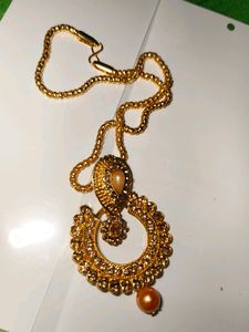 Beautiful Golden Kundan Nackless With Heavy Earing