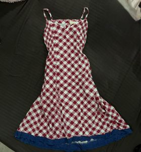 Red Gingham Summer Dress
