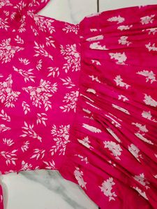 Vibrant Pink &amp; Yellow Floral Lehenga Choli