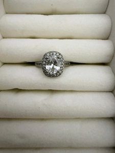 Sparkling Cushion Cut Engagement Ring