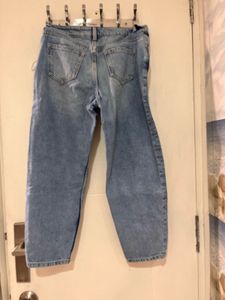 M&amp;S Light Wash Wide Leg Jeans