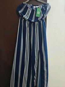 Striped Off-Shoulder dress
